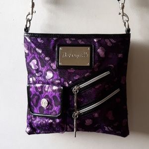 Betseyville purple metallic leopard purse